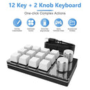Macro Keyboard 12 Key + 2 Knob Programmable Hotswap One-handed Mechanical Keypad
