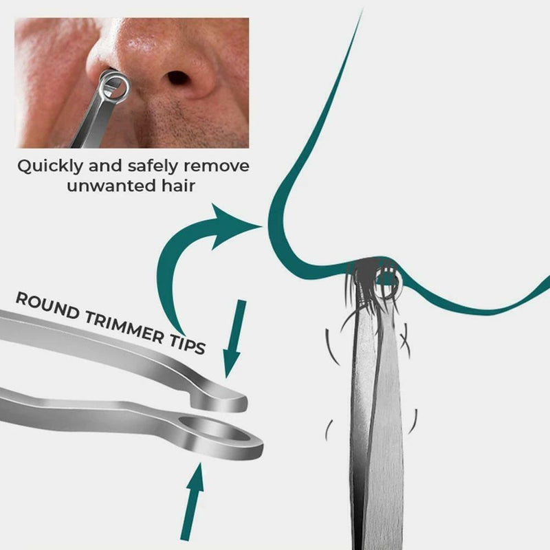 Nose Hair Trimming Tweezers Steel Eyebrow Nose Hair A A Ship Cut Free X6P0