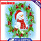 Xmas Snowman Oil Paint By Numbers DIY Coloring Picture Kits for Adults Children