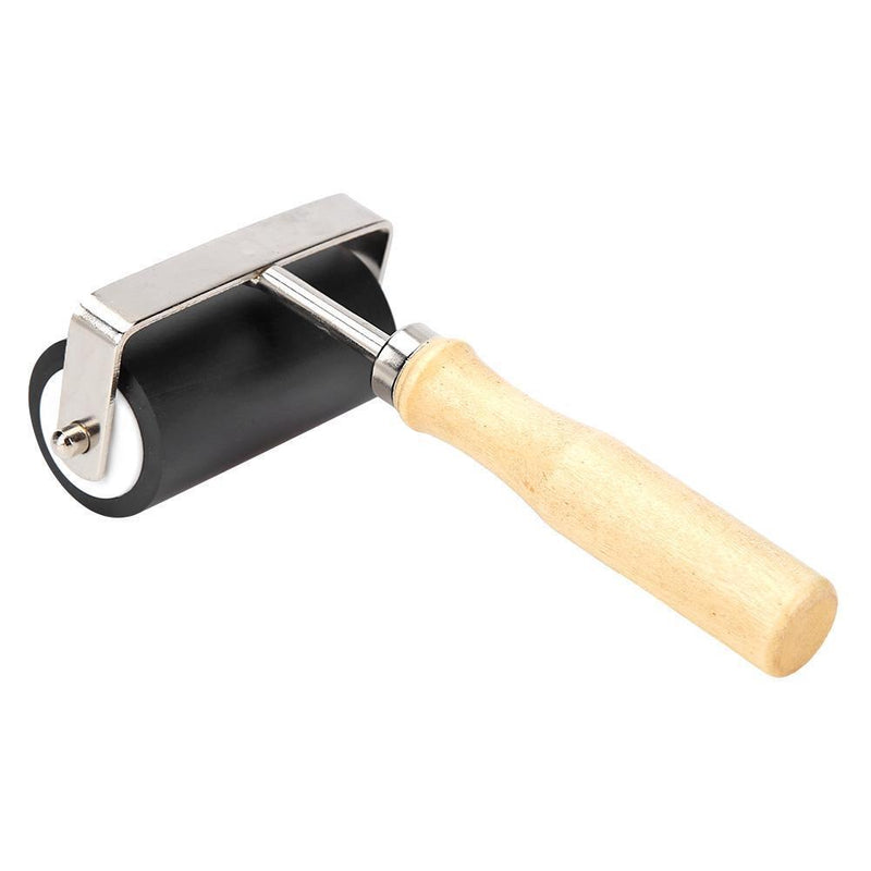 Heavy Duty Hard Rubber Roller Wooden Handle Printing Ink Artist Art Craft T