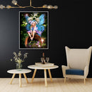 Blue Wing Fairy Full Round Drill Rhinestone Picture Home Decoration 12x16