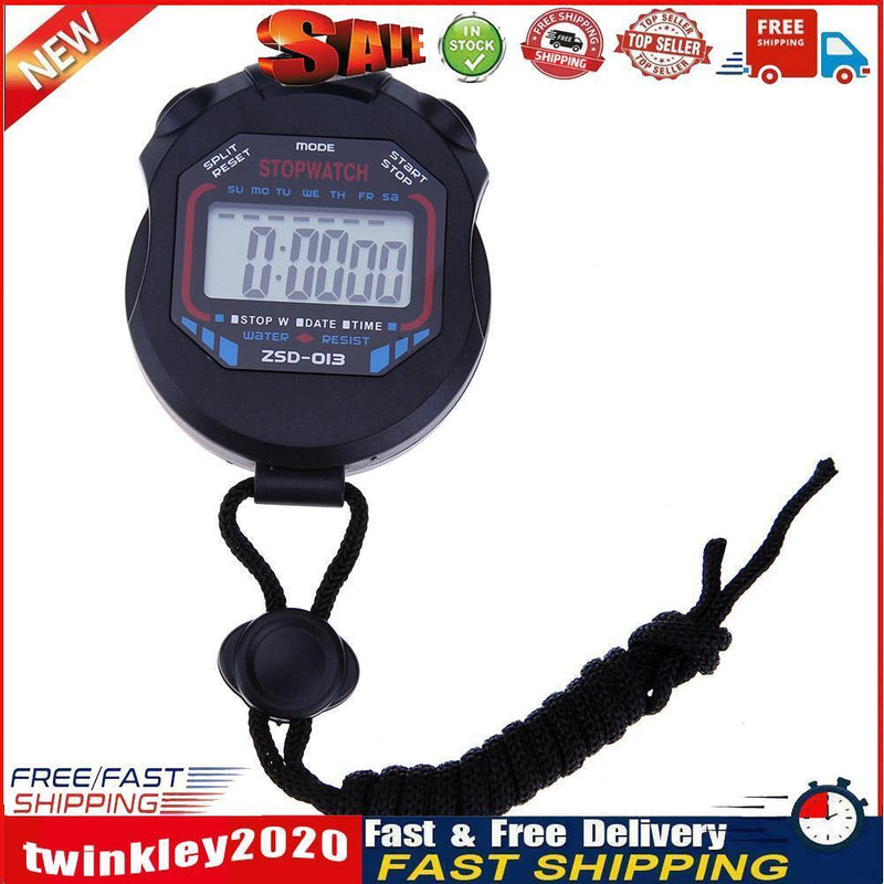 Electronic Stopwatch Digital LCD Chronograph Sports Stopwatch Timer Newly
