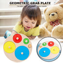 Geometric Hand Grabbing Board Wooden Jigsaw Children Educational Toys (C) Newly