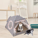 Dog Bed Cat Tent House Mat Puppy Kennel Cushion Pet Pad Supply (Grey M) Newly