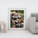 DIY Santa Claus Full Round Diamond Painting Wall Crafts Home Decoration Pictu