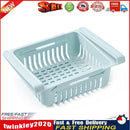 Kitchen Refrigerator Storage Box Stretchable Drawer Rack Shelf (Blue) Newly