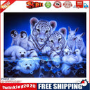Animal Round Diamond Painting Embroidery DIY Needlework Cross Stitch Set