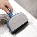 Washing Scraper Decontamination Glass Cleaner Glass Wiper Double-sided Brush