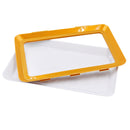 Food Preservation Tray Plastic Food Fresh Storage Plates Container (Orange)