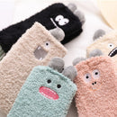 Christmas gift Thick Thickening Coral Velvet Socks Sleep Bed Sock Embroidery