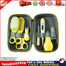 8pcs Newborn Care Kit Nail Thermometer Grooming Clipper Scissors (Yellow) Newly