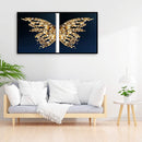 Handpainted DIY Golden Butterfly Oil Paint by Numbers Kit Pictures Craft Gi