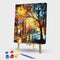 DIY Coded Acrylic Drawing Trees Street Landscape Oil Painting Kit by Numbers