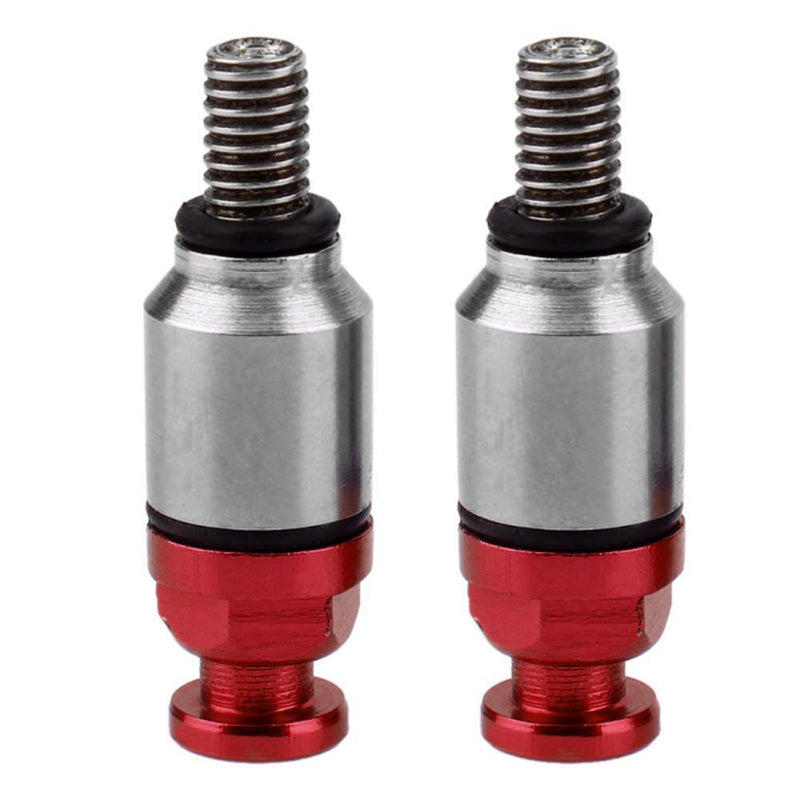1 Pair M5x0.8mm Fork Air Bleeder Valves for Motocross Dirt Bike (Red)
