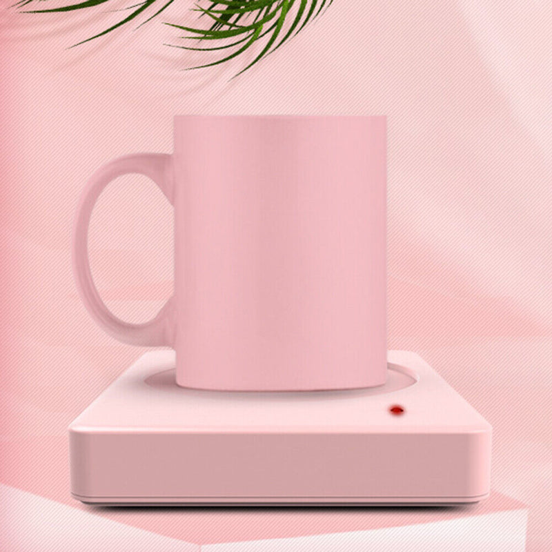 220V Electric Hot Tea Maker Portable Desktop Heater Hot Milk Cup Heating Coaster