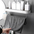 Adhesive Bathroom Shelves Organizer Shampoo Rack Towel Shelf Bar Storage Rack