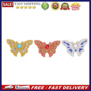 3pcs DIY Butterfly Full Drill Diamond Brooch Women Elegant Jacket Sweater B