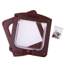 Lockable Cat Flap Door Kitten Dog Pet Lock Suitable for Any Wall Coffee