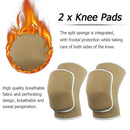 2pcs Warm Knee Support Kneepad Breathable Basketball Knee Pad Strap (Camel)