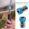 5 Pcs 1/4 inch Screwdriver Bits Batch Head Ring Screwlock Sleeve (Blue)