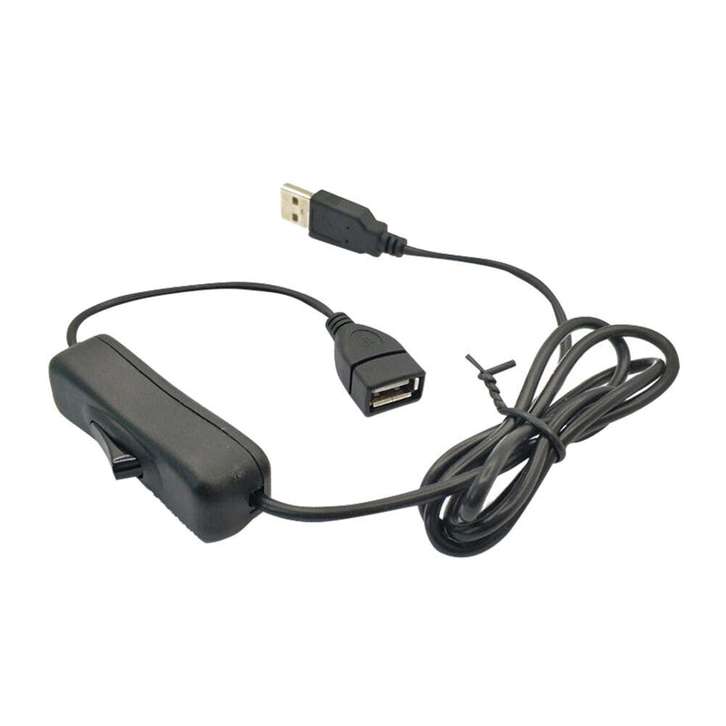 USB Male To Female Extension Cable with ON/OFF Switch 1m Fan Power Supply Wire