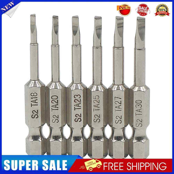 6pcs Magnetic Triangle Screwdriver Bits S2 Steel 1/4 inch Hex Shank Bit Set