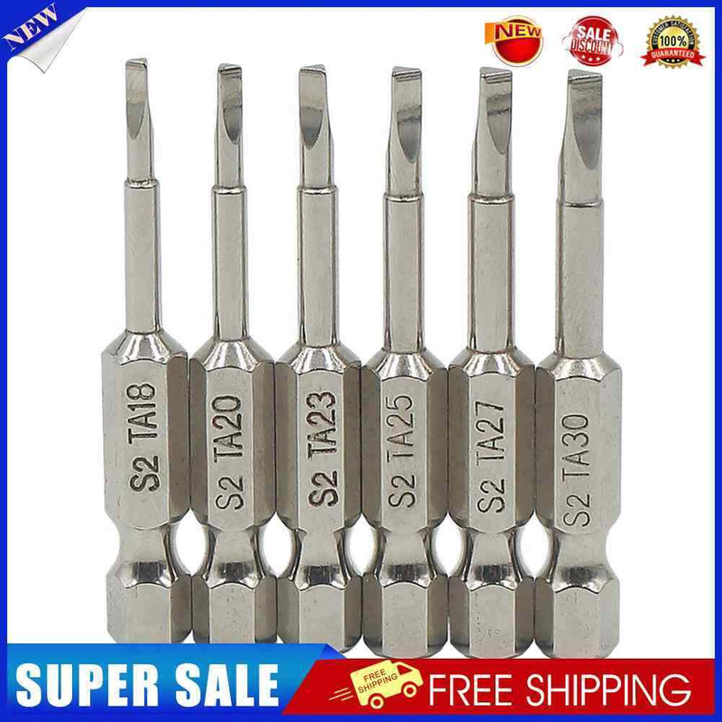6pcs Magnetic Triangle Screwdriver Bits S2 Steel 1/4 inch Hex Shank Bit Set