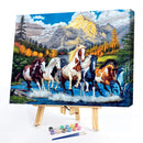 Painting By Numbers Kit DIY Gallant Horse Canvas Oil Art Picture Home Decor