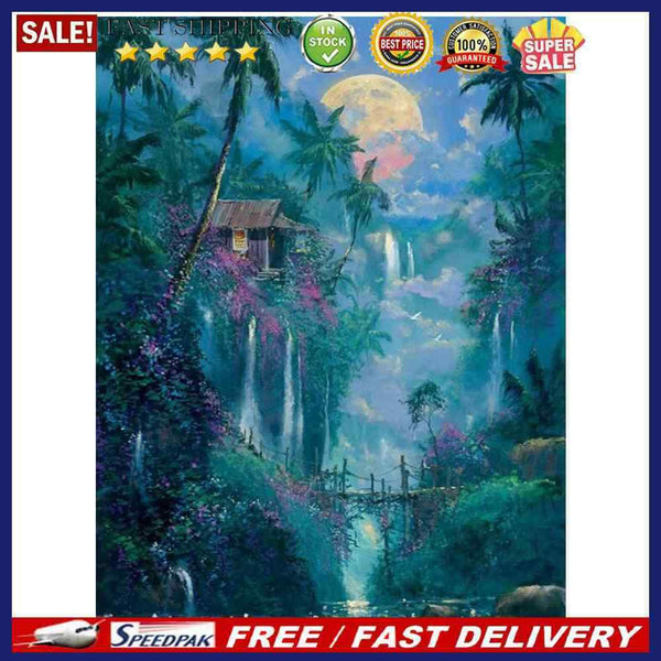 Woods Moon Oil Paint By Numbers DIY Coloring Picture for Adults Children Crafts