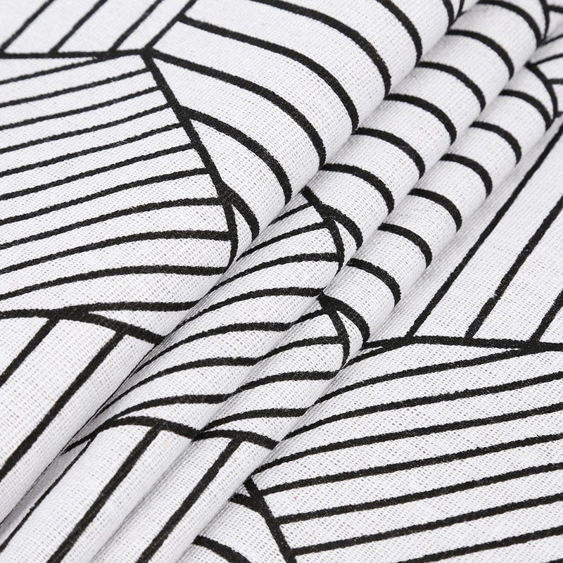 Simple Table Runner Modern Geometric Pattern Linen Tablecloth Tea Table Cover