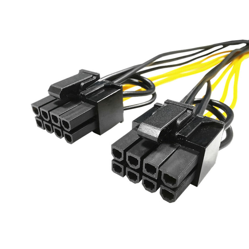 6Pin to 2x8Pin(6+2) GPU Power Cable for BTC Mining Graphics Card Splitter