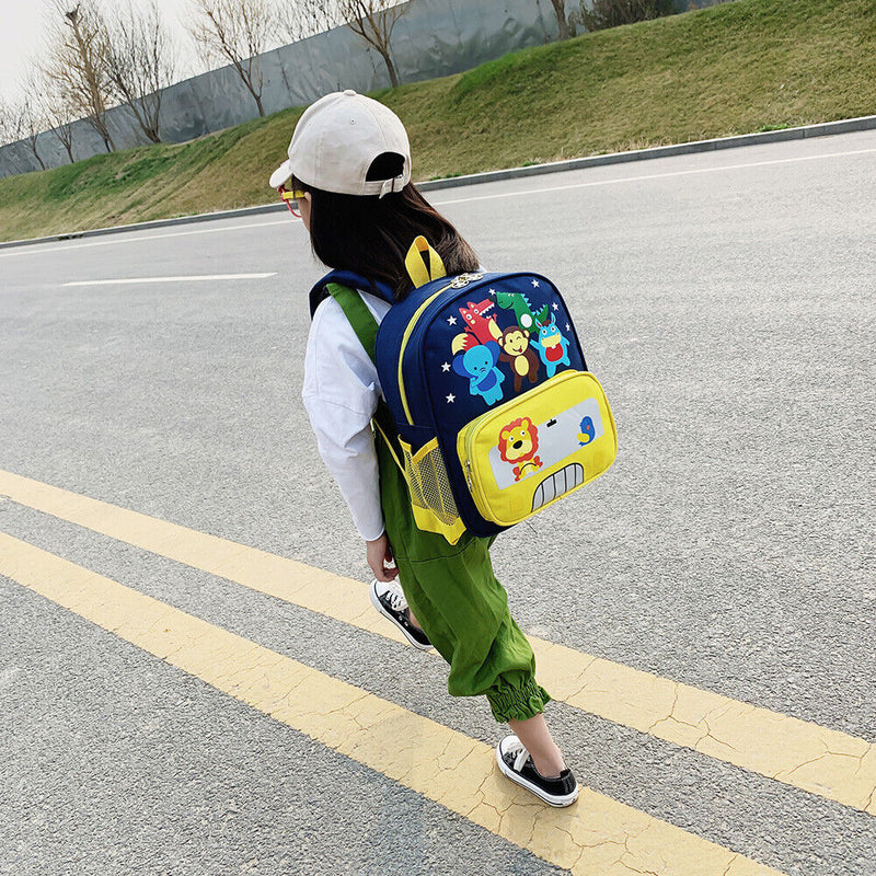 Animal Pattern School Bag for Kids Kindergarten Cartoon Backpack Nylon Handbags