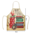 Kitchen Linen Apron Books Print Home Restaurant Cooking Baking Cleaning Bib