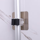 Adhesive Hooks Kitchen Bathroom Wall Mop Hanger Broom Holder Rack (Black) Newly