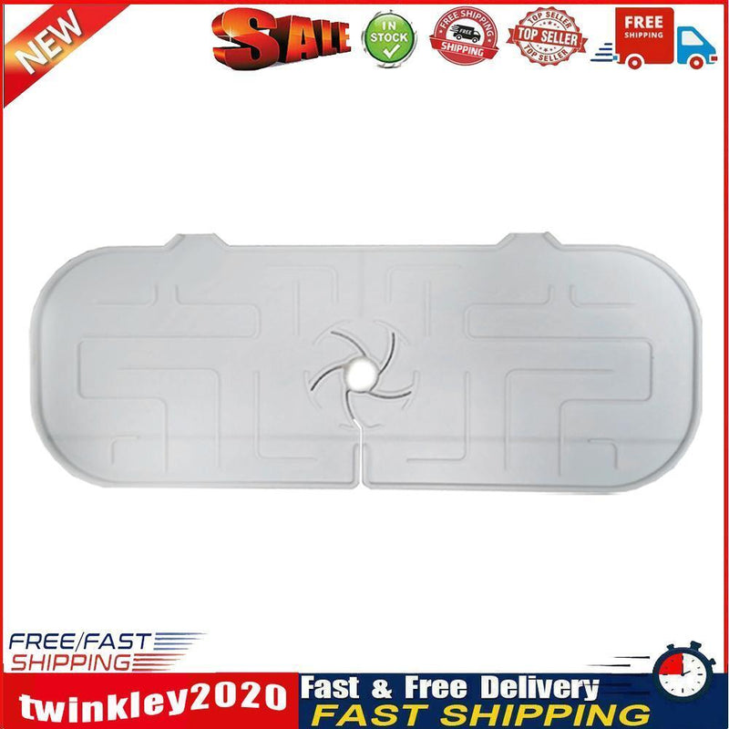 Faucet Absorbent Draining Mat Splash Guard Sink Water Drying Pad (White) Newly