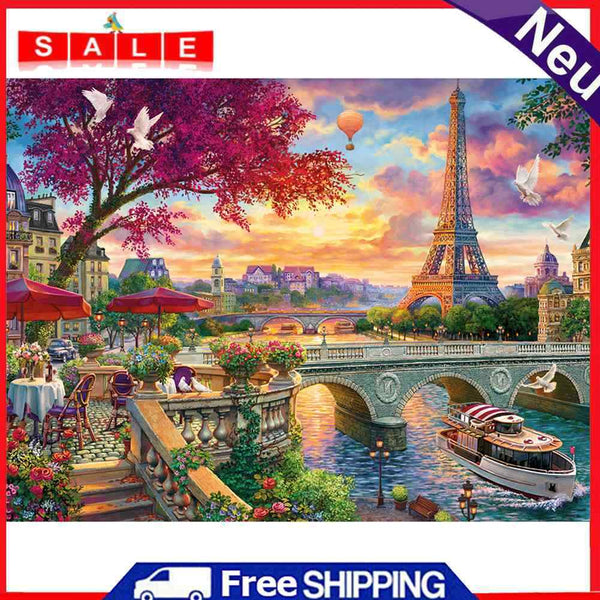 5D Diamond Painting Eiffel Tower DIY Full Round Drill Rhinestones Drawing Kit