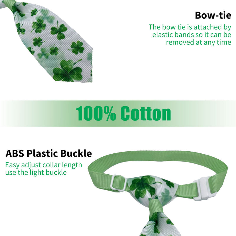 Dog Neck Tie St. Patricks Day Costume Pet Dog Cat Ties Collar - Irish Shamroc