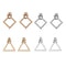 Design Geometric Earrings Triangle Dangle Drop Square Ear Studs Boho Jewelry
