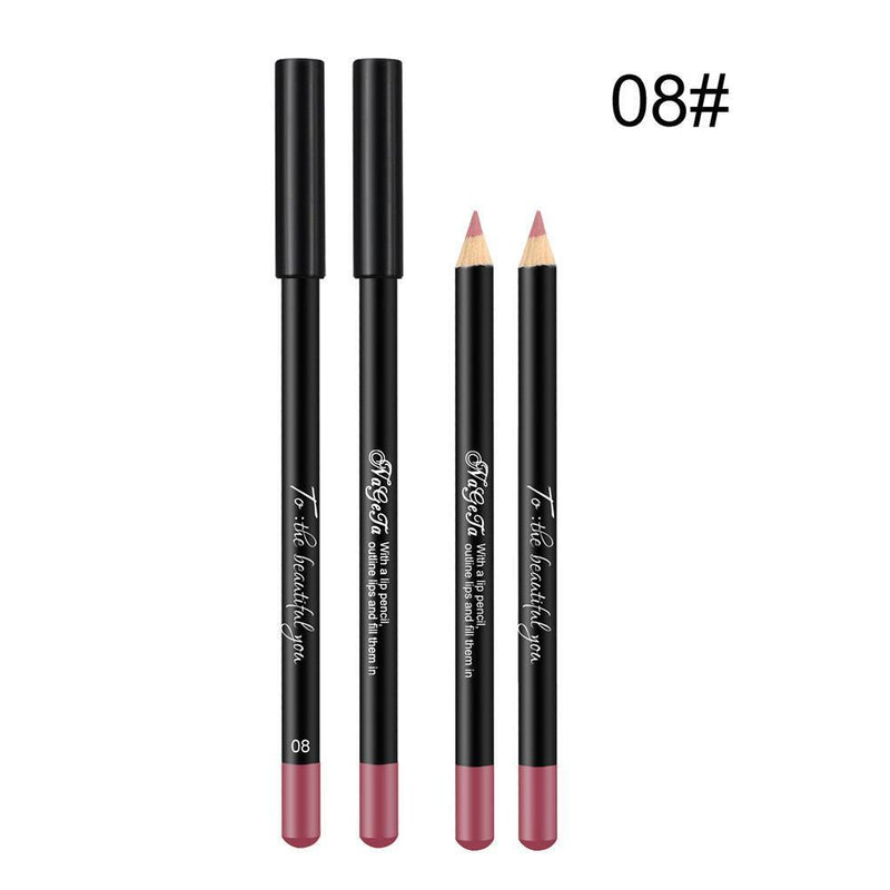 12 Color Matte Lipliner Waterproof Lasting Lipgloss Lip Makeup Cosmetic (08