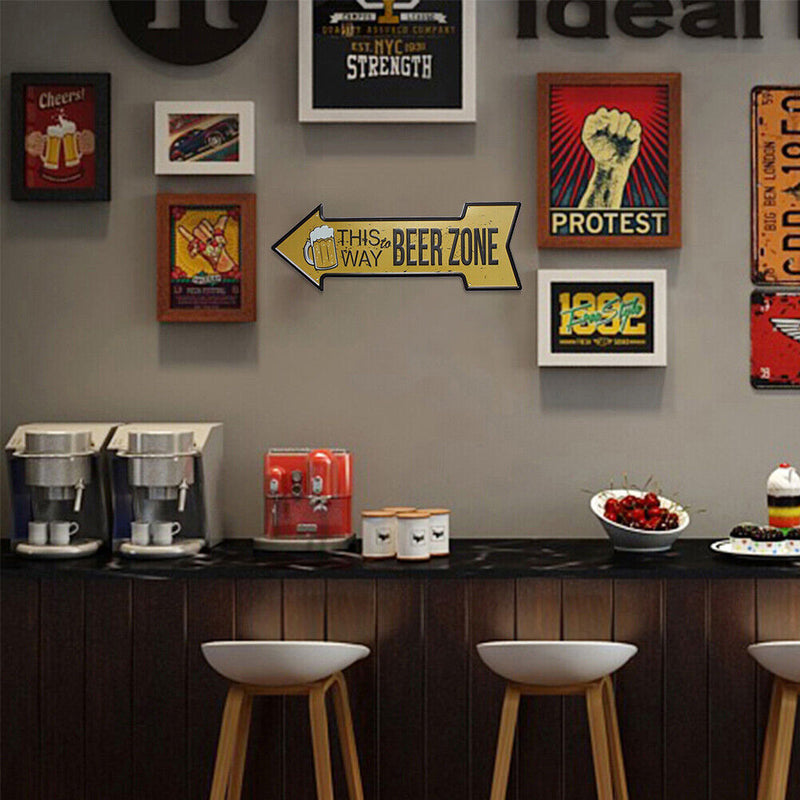 Tin Plates Wall Signs Retro Painting Beer Area Metal Plate Poster for Bar Craft