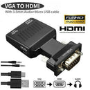 VGA Female HDMI Male VGA to HDMI Cable Audio Adapter HDMI-compatible Converter