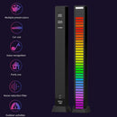 2pcs  RGB 40 LED Voice-Activated Pickup Rhythm Strip Light (Black)