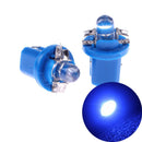10pcs T5 B8.5D 5050 SMD LED Car Instrument Dashboard Light Bulbs (Blue) Newly