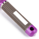 Portable Curved Ribs Scalp Massage Comb Fluffy Styling Brush (A Purple)