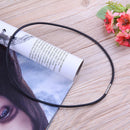3mm Black Rubber Cord Choker Necklace Fashion Women Men Jewelry (18 inch)