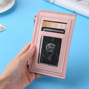 Women Fashion Multi-slot Card Case Ladies Casual PU Leather Mini Purse Wallet
