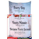 Bible Blanket Flannel Inspirational Thought Prayers Religious (150x100cm) Newly