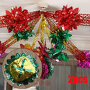 2X Large Multi Colour Christmas Foil Ceiling Garland Hanging Xmas Decorati hot.