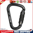 25KN Safety Auto Master Lock Carabiner Outdoor Rock Climbing Buckle (Black)
