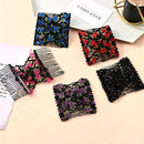 Women Girls Magic Beads Elasticity Hair Combs Clips Double Hair Comb